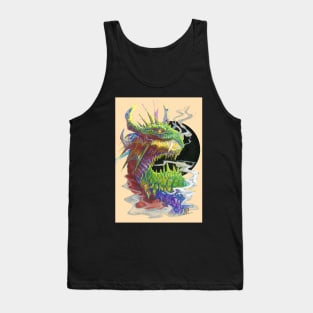 Green Dragon, Black Moon Tank Top